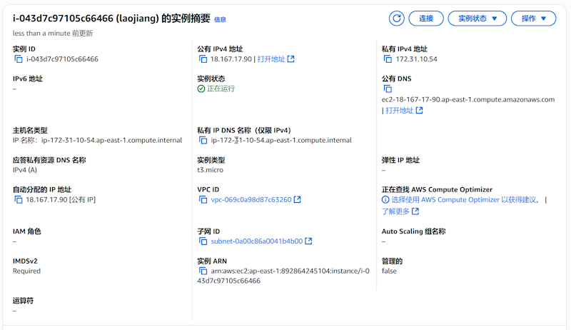 免费12个月的亚马逊云EC2香港云服务器速度体验测评插图7