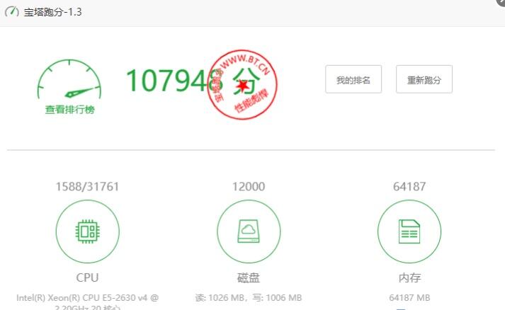 DogYun狗云重庆独服测评：看看这台10核20线程、64G DDR4内存的服务器怎么样？插图3